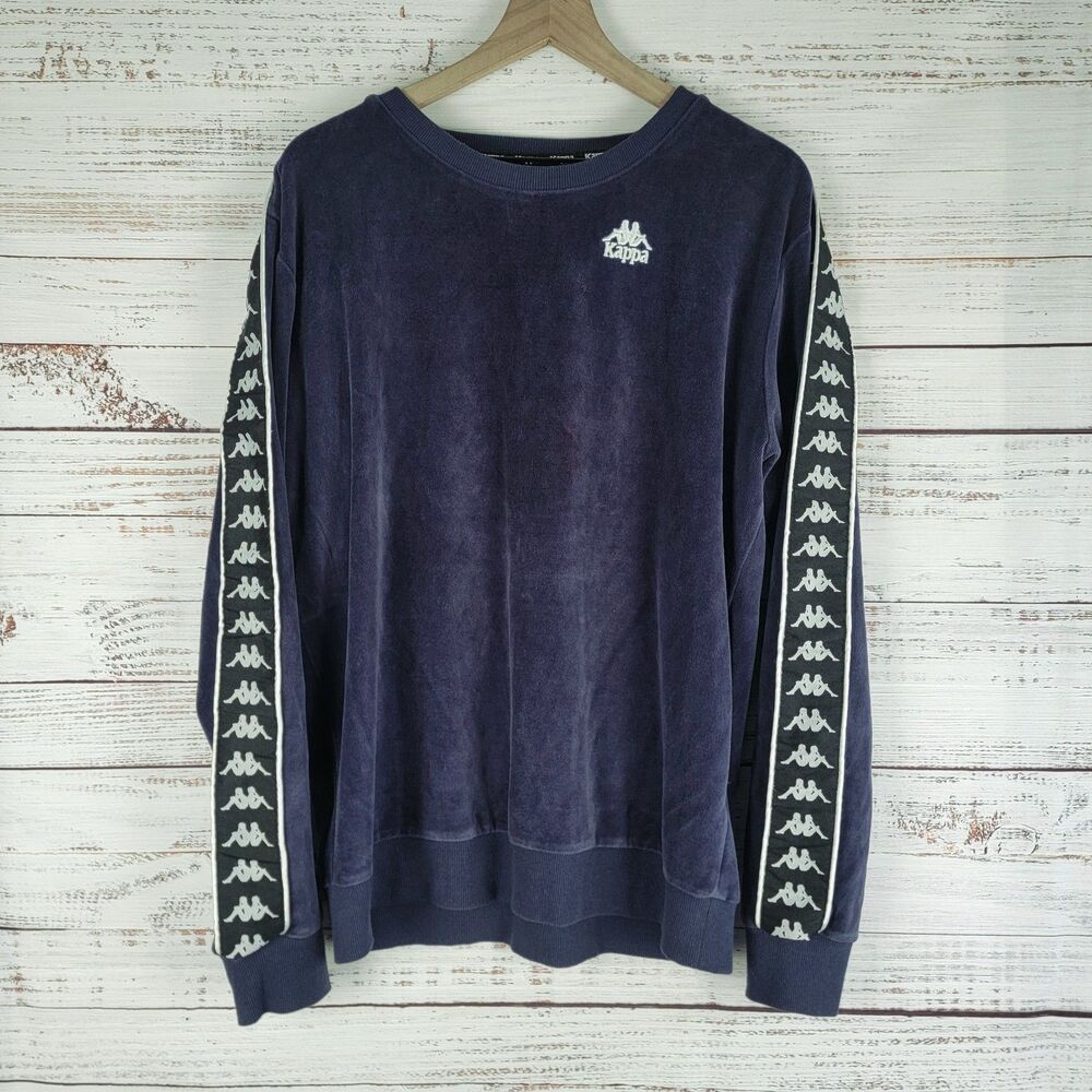 Kappa Sportwear Women's Sweater Size XL Velour Pullover Purple Y2K 90s